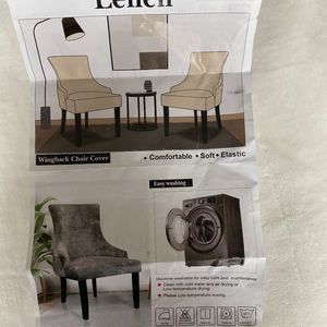 Lellen grey wingback chair cover